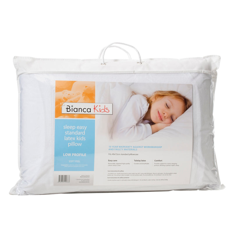 Sleep Easy Kids Low Profile Soft Feel Latex Pillow