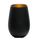 Stolzle Olympic Matt Black & Gold Tumbler 465ml