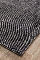 Allure Black Hand Loomed Rug Rug Culture