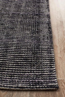 Allure Black Hand Loomed Rug Rug Culture