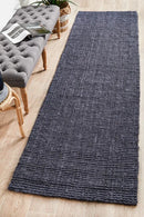 Natural Fiber Navy Runner Rug Culture