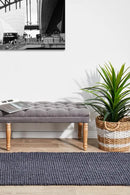 Natural Fiber Navy Runner Rug Culture