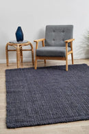 Natural Fiber Navy Rug Rug Culture