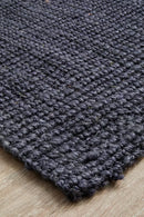 Natural Fiber Navy Runner Rug Culture