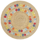 Little Miss Daisy Jute Round Rug Rug Culture