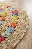 Little Miss Daisy Jute Round Rug Rug Culture