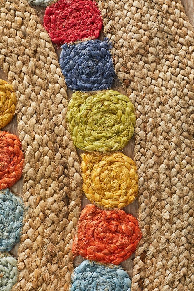 Little Miss Daisy Jute Round Rug