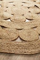 Natural Daisy Jute Round Rug