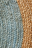 Jute Natural Blue Round Rug