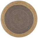 Jute Natural Charcoal Round Rug
