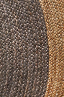 Jute Natural Charcoal Round Rug