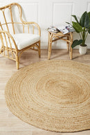 Jute Natural Natural Round Rug