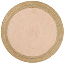 Jute Natural Pink Round Rug
