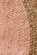 Jute Natural Pink Round Rug