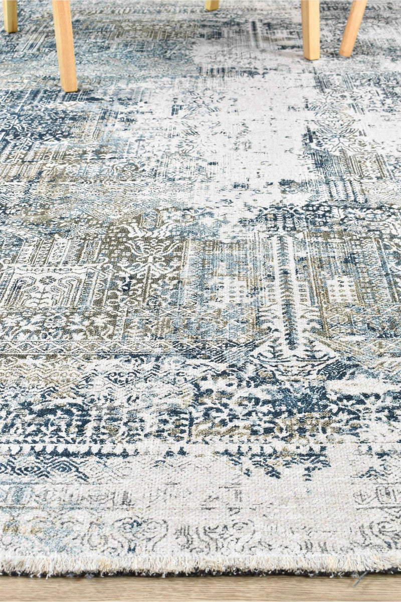 Ripper Abstract Blue Rug