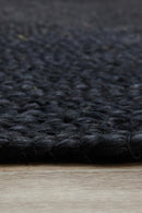 Bondi Black Oval Rug