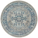 Bursting Blue Round Rug Rug Culture
