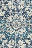 Bursting Blue Round Rug Rug Culture