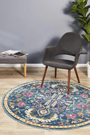 Perfect Navy Round Rug Rug Culture