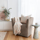 Stewart Square Cushion - Papaya