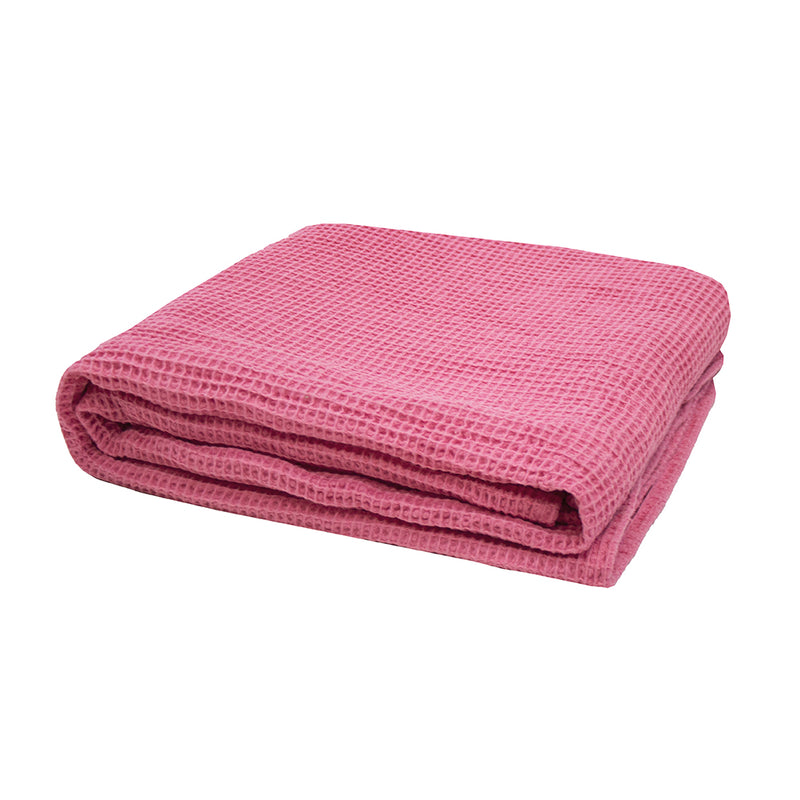 Waffle Throw - 130x180cm - Pink