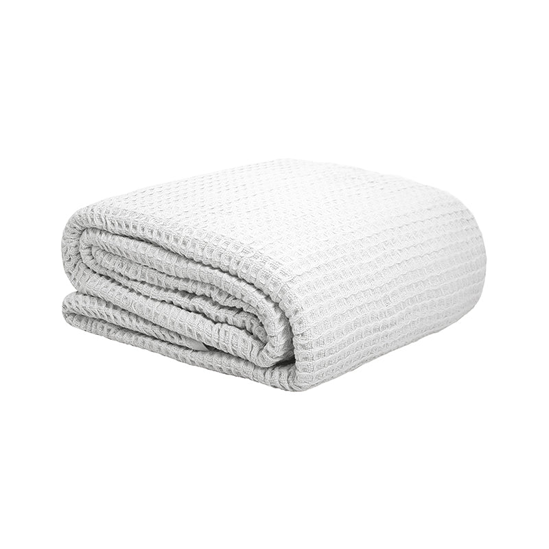 Waffle Weave Blanket - White