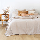 Linen Quilt Cover Set - Pebble
