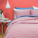 BedT Cotton Jersey Quilt Cover Set - Dahlia Stripe