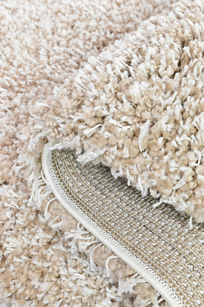 Beige Pepper Shaggy Rug