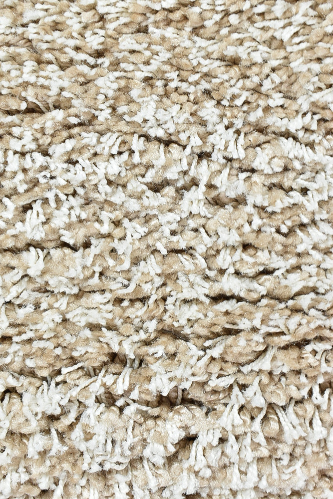 Beige Pepper Shaggy Rug