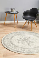 Racer Silver Round Rug Rug Culture