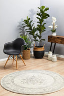 Racer Silver Round Rug Rug Culture