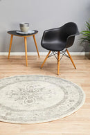 Racer Silver Round Rug Rug Culture