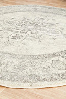 Racer Silver Round Rug Rug Culture