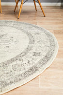 Racer Silver Round Rug Rug Culture
