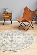 Boxcar Grey Round Rug