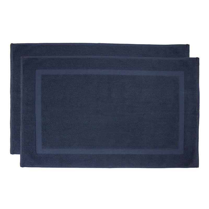 Chateau Bath Mat - 2 Pack - 50x75cm - Navy