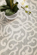 Chrome Lydia Silver Round Rug Rug Culture