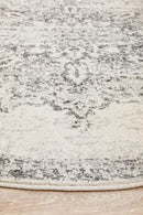 Chrome Silver Round Rug Rug Culture