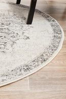 Chrome Silver Round Rug Rug Culture