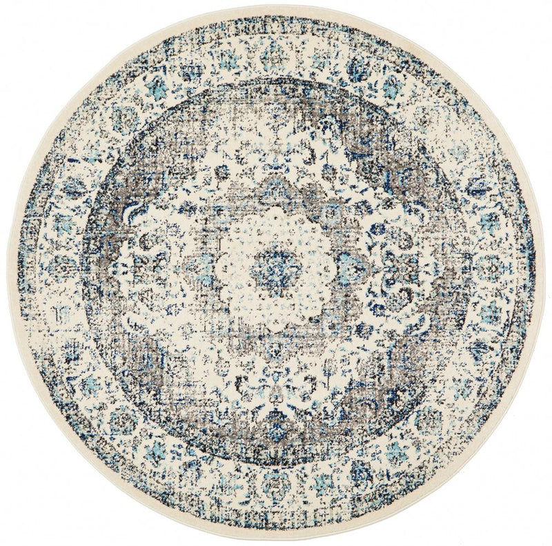 Mist White Round Rug