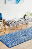 Oasis Navy Runner Rug Culture