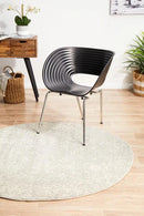 Arcadian Silver Round Rug Rug Culture
