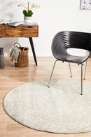 Arcadian Silver Round Rug Rug Culture