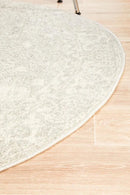 Arcadian Silver Round Rug Rug Culture