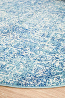 Amber Blue Round Rug Rug Culture