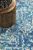 Amber Blue Round Rug Rug Culture