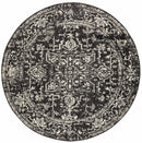 Ataris Charcoal Round Rug