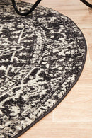 Ataris Charcoal Round Rug