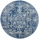 Blizzardy Navy Round Rug Rug Culture